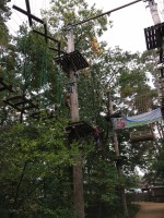 Letzte Herausforderung im Kletterpark